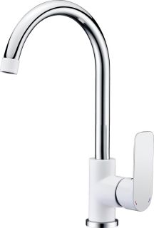 Смеситель Triton для кухни однорычажный белый